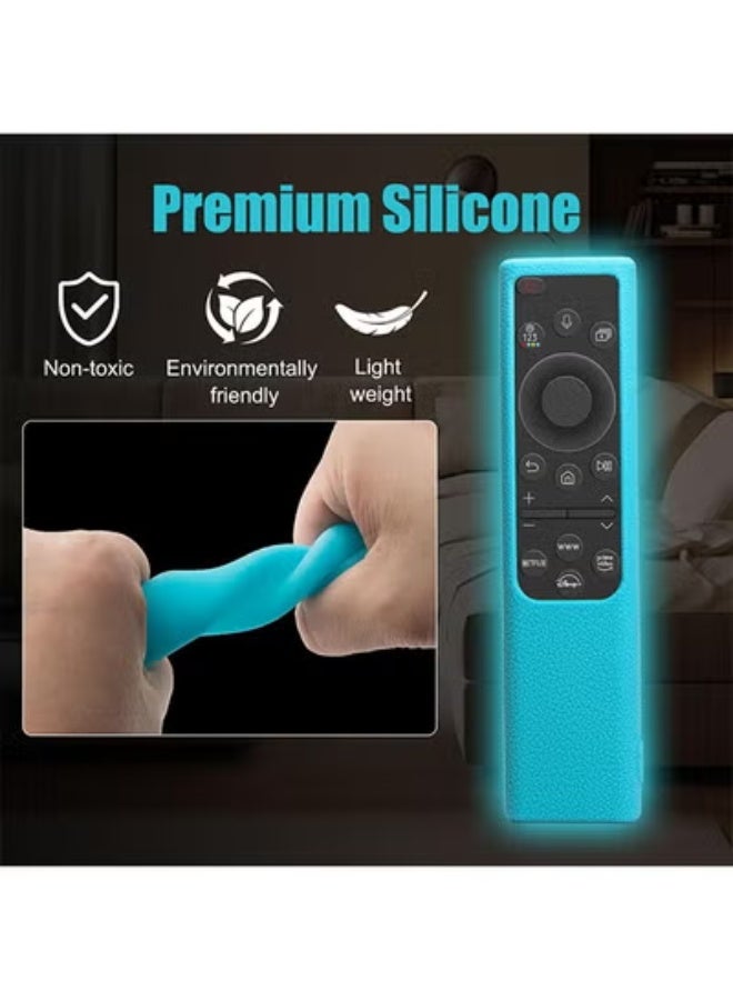 fantasize 2 Pack Remote Cover for Samsung Smart TV, Silicone Protective Case for Samsung Solar Cell Remote 2021 2022 BN59-01357 BN59-01385 BN59-01265A Anti-Slip Remote Case Glow in Dark (Glow Green +Glow Blue) - Image 4